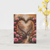 私のハートバレンタインへの道 カード (黄色い花)