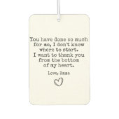 私のハートパパ車の底からありがとう カーエアーフレッシュナー (正面)