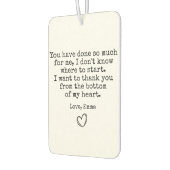 私のハートパパ車の底からありがとう カーエアーフレッシュナー (左)