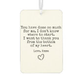 私のハートパパ車の底からありがとう カーエアーフレッシュナー (裏面)