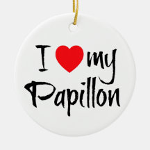 私のハートパピヨン犬