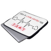 私のハートビートは新しいエレクトロニクスバッグデザイン ラップトップスリーブ (正面下部)