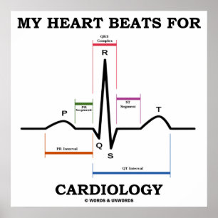 私のハートビート心臓学(ECG / EKG) ポスター