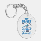 私のハートビート8カウント姿スケートで滑るスケーター キーホルダー (正面左)