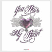 私のハートピンクのカスタムビニールのシールがある シール (シート)