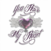 私のハートピンクのカスタムビニールのシールがある シール (正面)