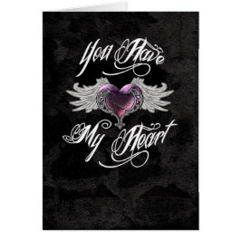 私のハートピンクのグリーティングカード