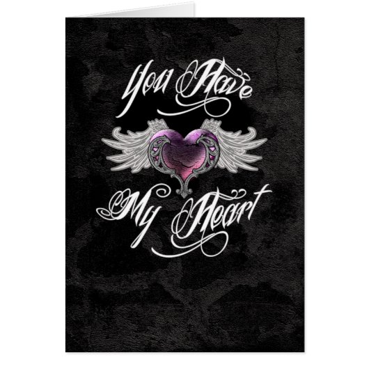 私のハートピンクのグリーティングカード (正面)