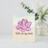 私のハートピンクの蓮の花で シーズンポストカード (スタンド正面)