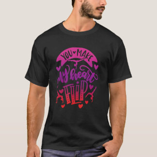 私のハートフリップ体操バレンタインデー Tシャツ