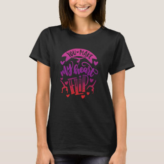 私のハートフリップ体操バレンタインデー Tシャツ