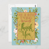 私のハートフローラの一番下にありがとうポストカード ポストカード (正面/裏面)