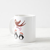 私のハートペンギンへの愛の鳥鍵 コーヒーマグカップ (正面左)