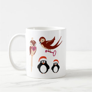 私のハートペンギンへの愛の鳥鍵 コーヒーマグカップ