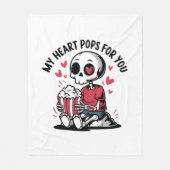 私のハートポップのためにあなた – Cozy Love Branet フリースブランケット (正面)