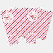 私のハートポップ・アートのをピンクと赤にストライプする フェイバーボックス (見開き)