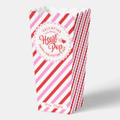 私のハートポップ・アートのをピンクと赤にストライプする フェイバーボックス (正面)