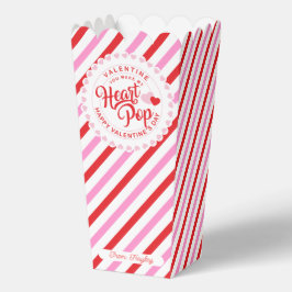 私のハートポップ・アートのをピンクと赤にストライプする フェイバーボックス