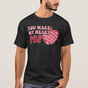 私のハートポップ・アートのハッピーバレンタインデーポップ・アートの Tシャツ