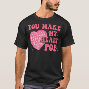 私のハートポップ・アートのハッピーバレンタインデーポップ・アートの Tシャツ