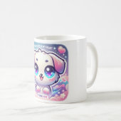 私のハートマグかわいい子犬かわいい コーヒーマグカップ (正面右)