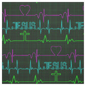 私のハートリズム心電図医師のイエス ファブリック (見本)
