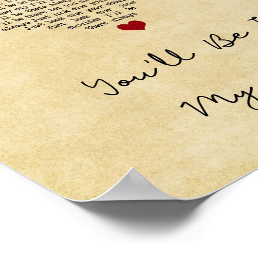 私のハートヴィンテージハート曲の歌詞の中に ポスター (角)