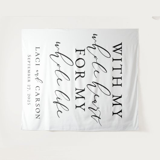 私のハート全体結婚をタペストリーで タペストリー (正面(横))