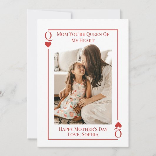 私のハート写真の母の日のカードの母の女王 シーズンカード (正面)