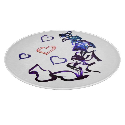 私のハート切り盤の鎖をはずす カッティングボード (角)