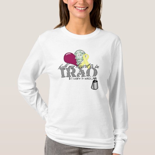 私のハート半分はイラクにあります Tシャツ (正面)