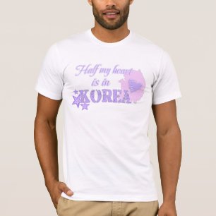 私のハート半分は韓国にあります Tシャツ