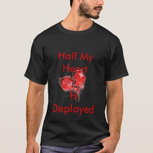 私のハート半分は、配置されます Tシャツ (正面)