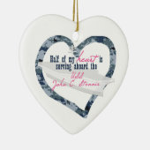 私のハート半分はStennisで役立っています セラミックオーナメント (右)