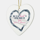 私のハート半分はStennisで役立っています セラミックオーナメント (左)