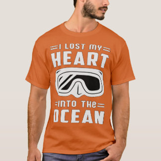 私のハート失ったは、海スキューバダイビングのダイバーに Tシャツ
