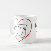 私のハート常にで コーヒーマグカップ (正面左)