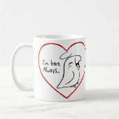 私のハート常にで コーヒーマグカップ (左)