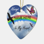 私のハート常にで セラミックオーナメント (左)