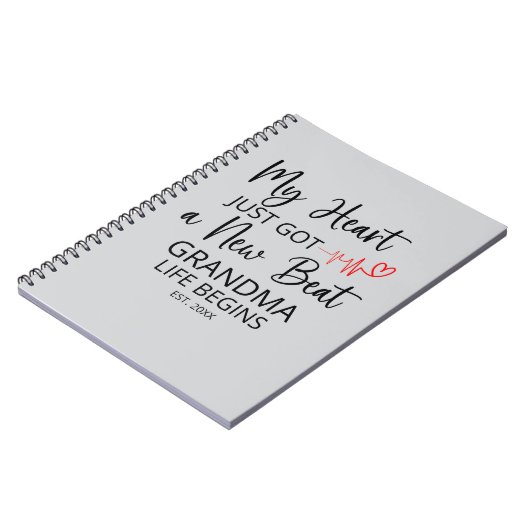 私のハート得は新しいビート – 新しいおばあちゃんのプレゼント ノートブック (左側)