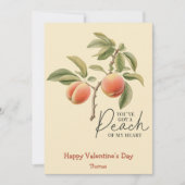 私のハート得バレンタインの桃おもしろいを持っている シーズンカード (正面)