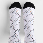 私のハート心電図のビート ソックス (上部)