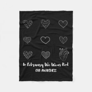 私のハート戦士の時代のハート病認識度Ch フリースブランケット