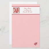 '私のハート'文房具 便箋 (正面/裏面)