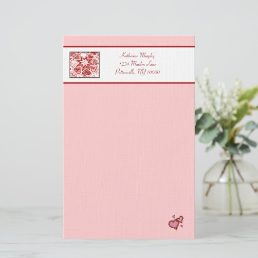 '私のハート'文房具 便箋 (スタンド正面)