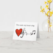 私のハート歌を作る – 愛/記念日カード カード (黄色い花)