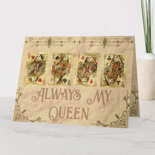 私のハート母の日のカードの女王 サンキューカード (正面)