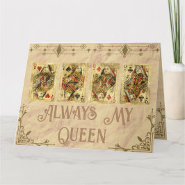 私のハート母の日のカードの女王 サンキューカード