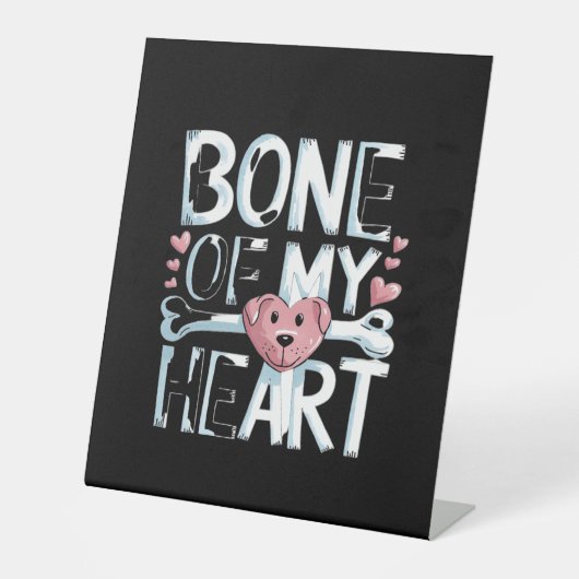 私のハート犬 台座サイン (正面)