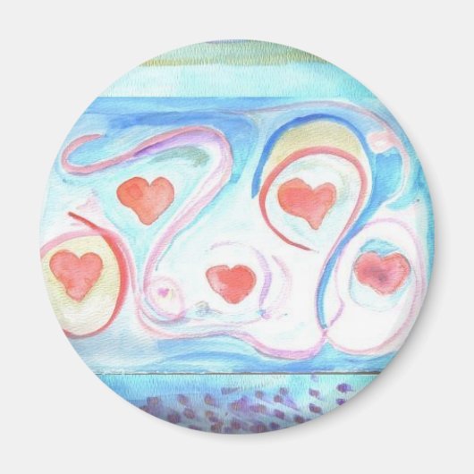 私のハート磁石の窓 マグネット (正面)